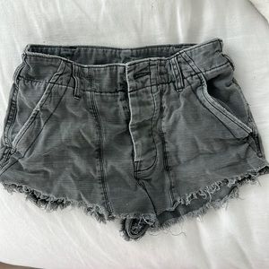 Free people black washed shorts